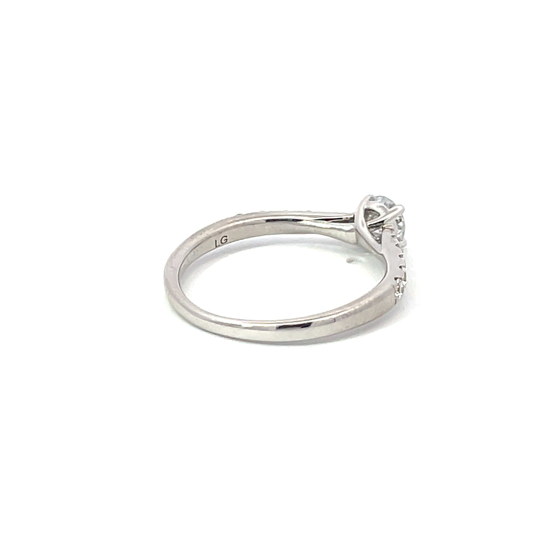 9ct White Gold Lab Grown Diamond Ring