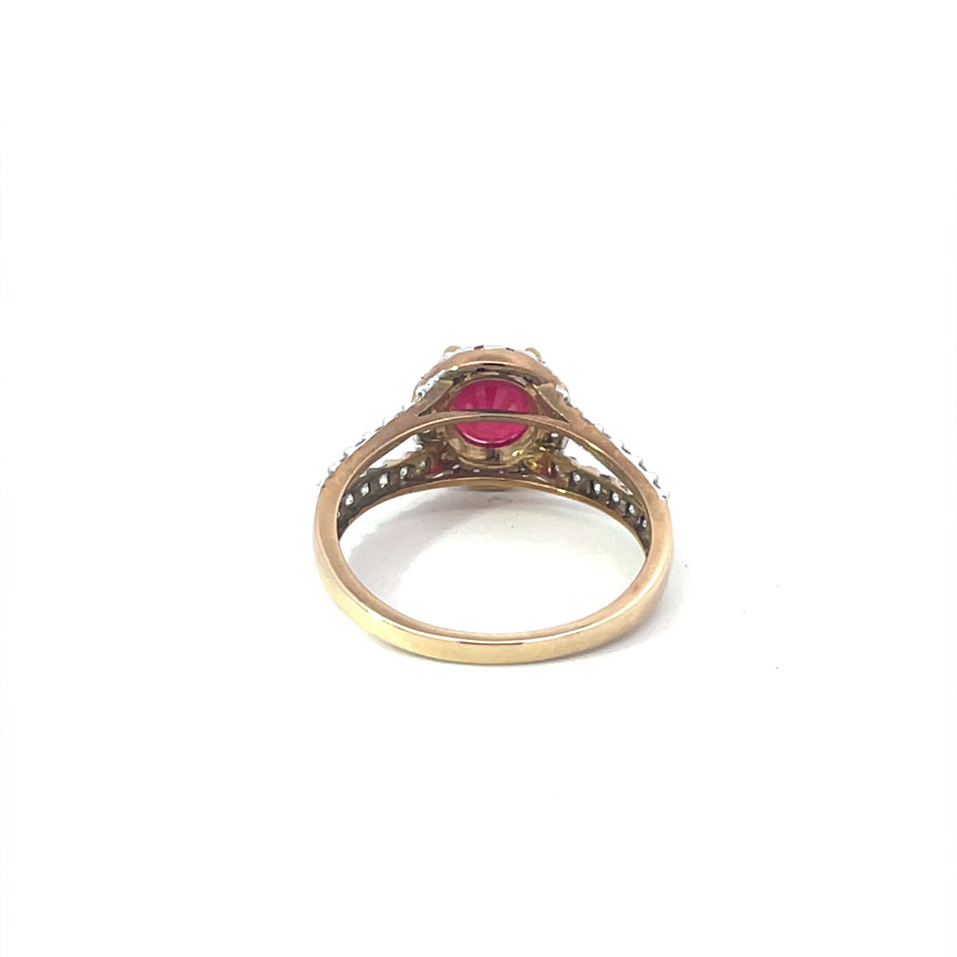 9ct Yellow Gold Ruby Ring