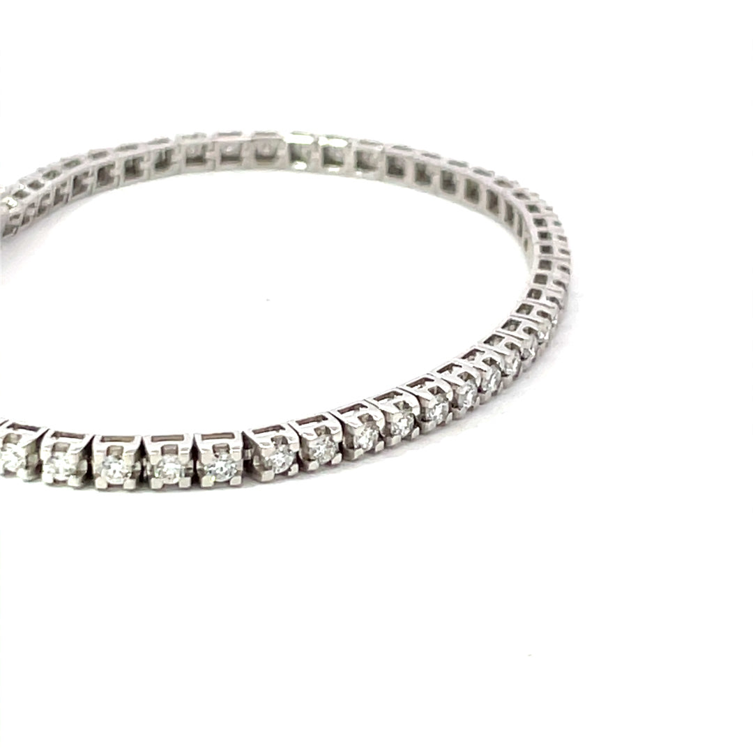 9ct White Gold Lab Grown Diamond Bracelet