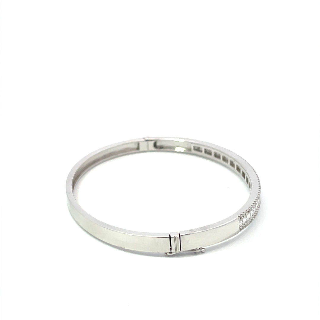 18ct White Gold Diamond Bangle