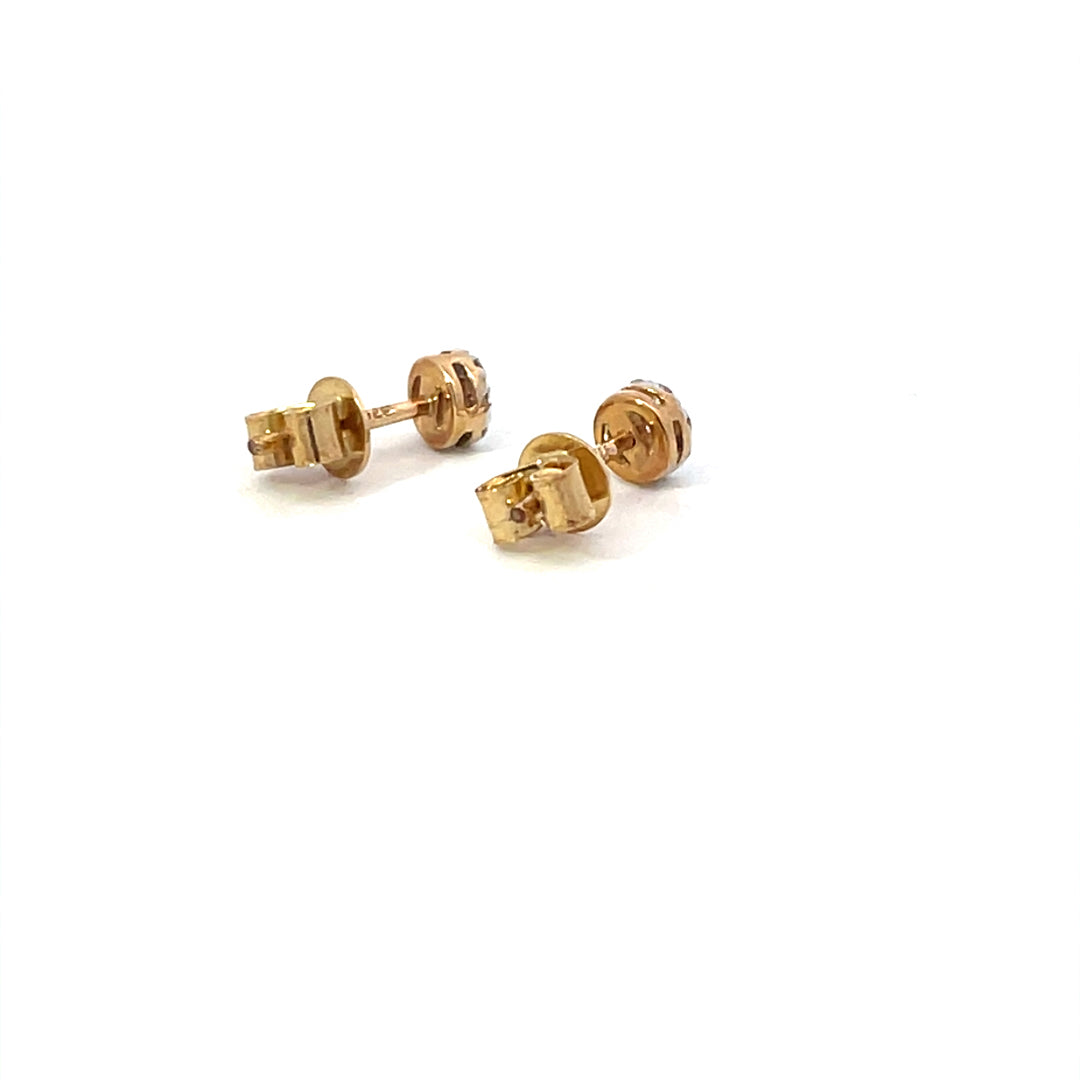 9ct Yellow Gold Diamond Studs