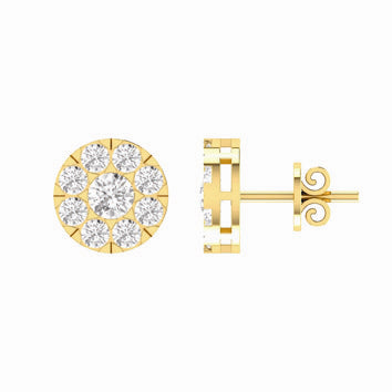 9ct Yellow Gold Diamond Studs