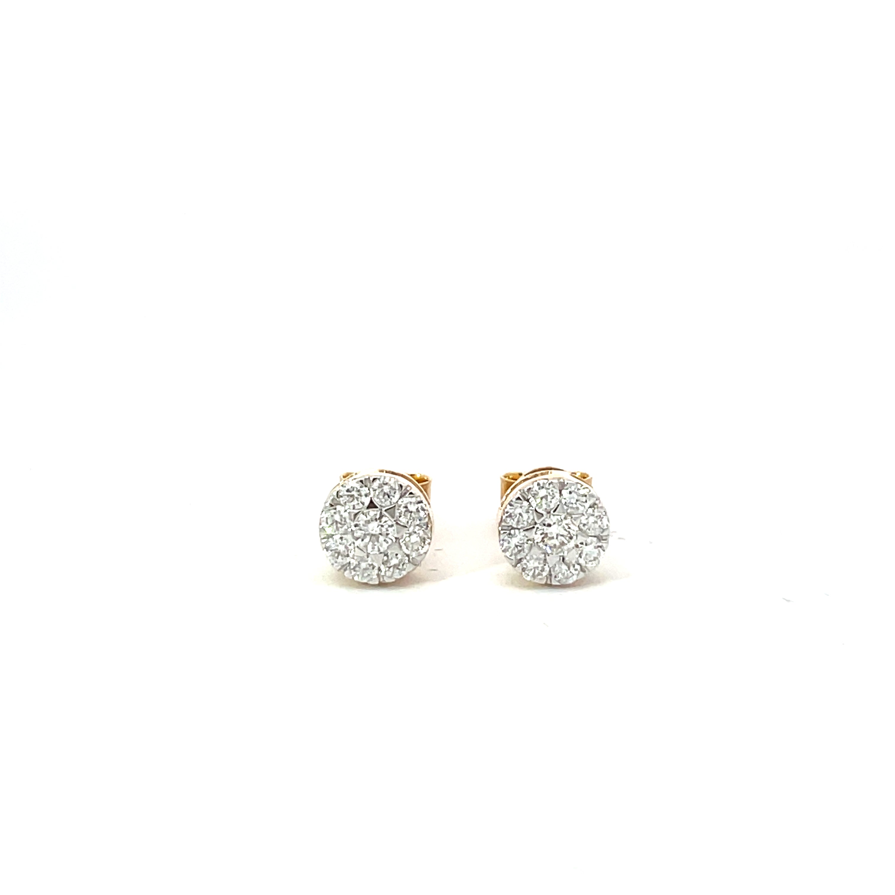 9ct Yellow Gold Diamond Studs