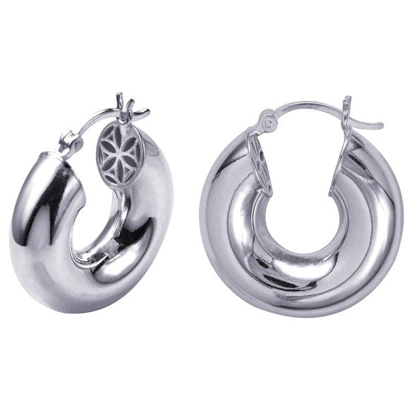 Sterling Silver Wide Hoops