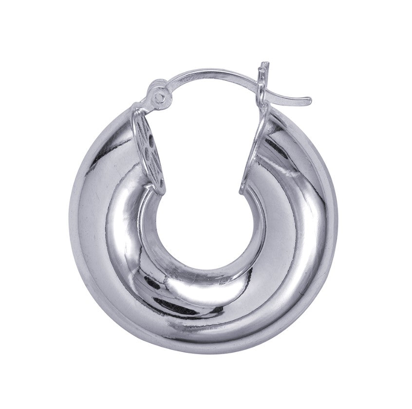 Sterling Silver Wide Hoops